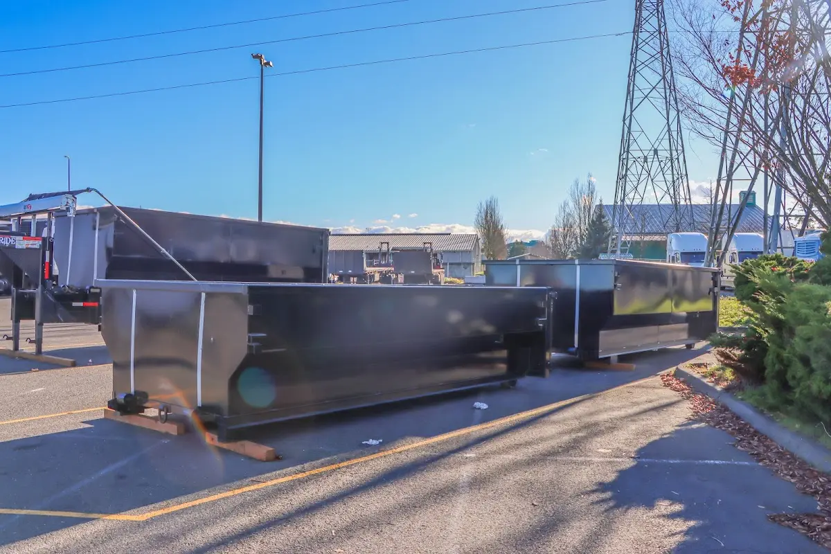Roll-off dumpster ready for waste disposal at job site for Roofing Dumpster Rental in Brandywine